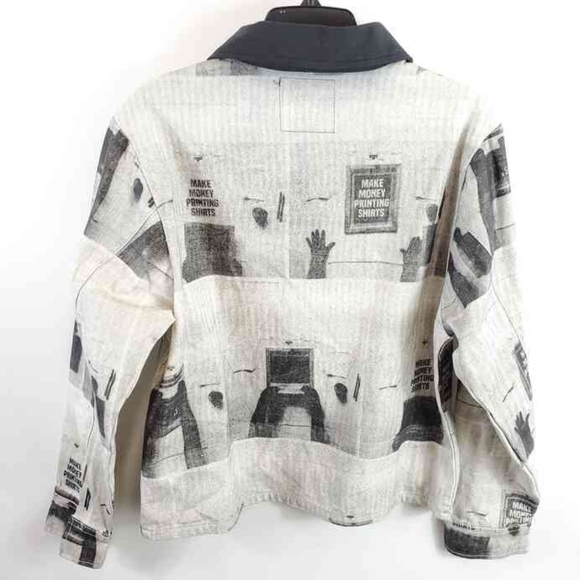 NWT ULTRA RARE CHINATOWN MARKET PROTOTYPE MONEY PRINTING JEAN JACKET SIZE MEDIUM - Picture 2 of 4